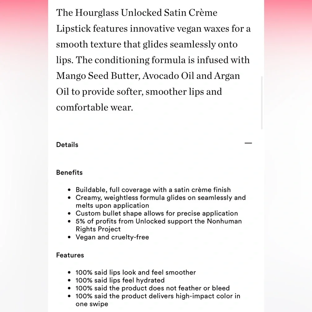 Hourglass Cypress Unlocked Satin Crème Lipstick